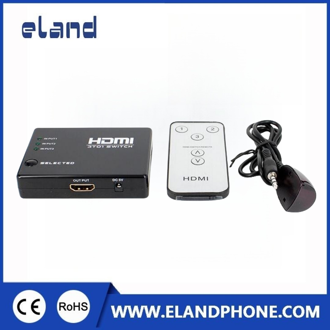 EL-A306 3X1 1080P HDMI Switch with IR Remote