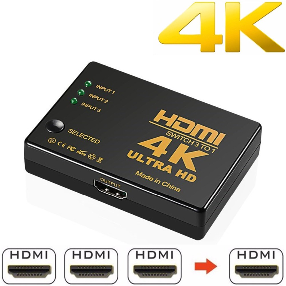 EL-A312 3X1 4K*2K HDMI Switch with IR Remote
